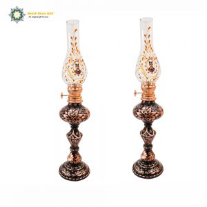 Persian Hand Engraved Copper Lamplight Chamber Oil (2 PCs)