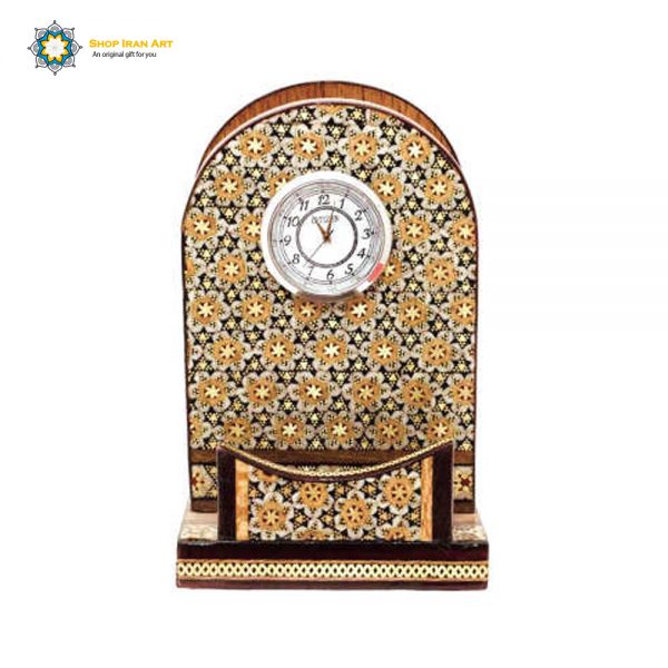 Persian Marquetry Clock and Card-holder, Office Design 