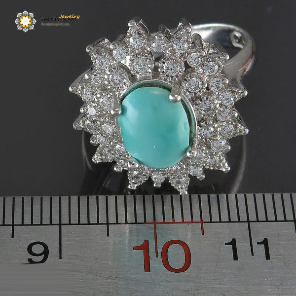 Silver Turquoise Ring, Alice Design 1
