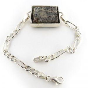 Silver Turquoise Bracelet, Cuadrado Design 8