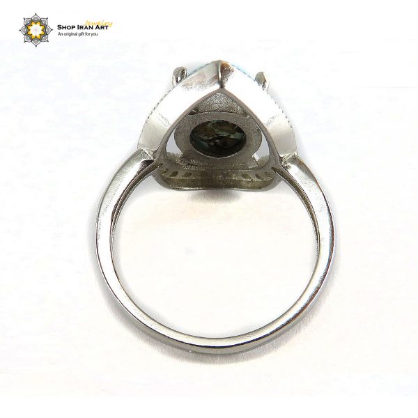 Silver Turquoise Ring, Gutta Design