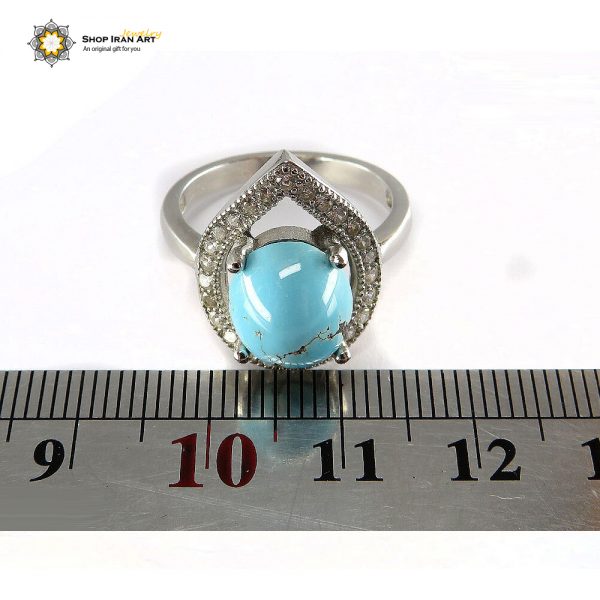 Silver Turquoise Ring, Gutta Design 1