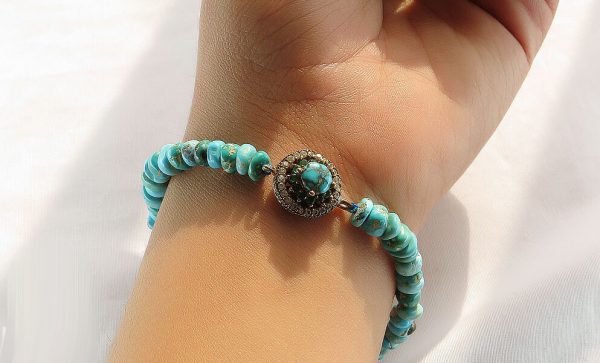 Silver Turquoise Bracelet, Rambala Design