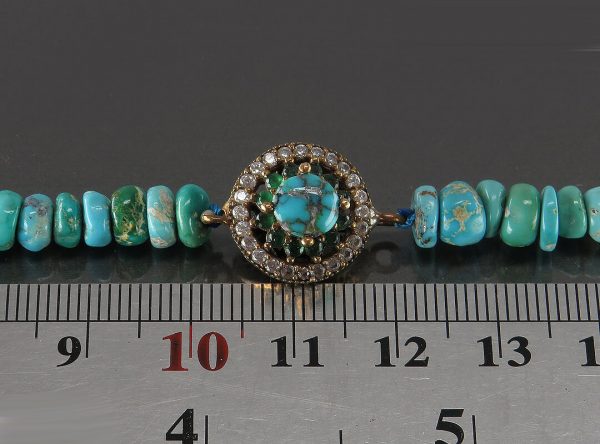 Silver Turquoise Bracelet, Rambala Design 1