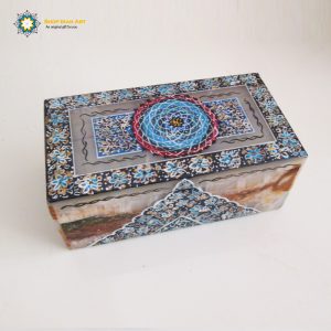 Persian Marble Ring Box, Flowers Painting