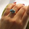 Silver Turquoise Ring, Regnal Design