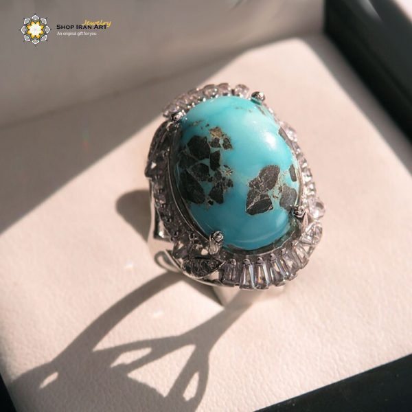 Silver Turquoise Ring, Regnal Design 1