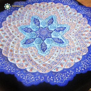 Mina-kari Persian Enamel Plate, Immortal Design