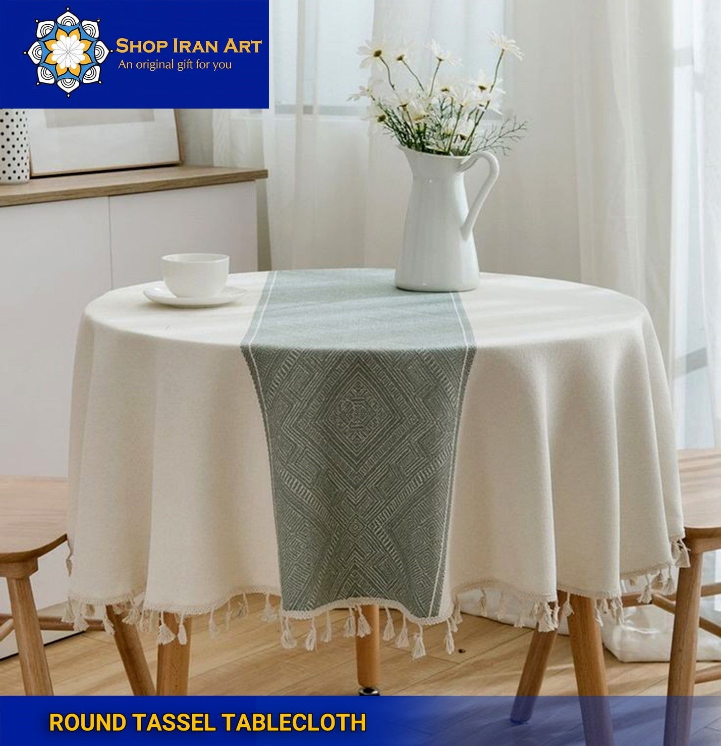 round tassel tablecloth