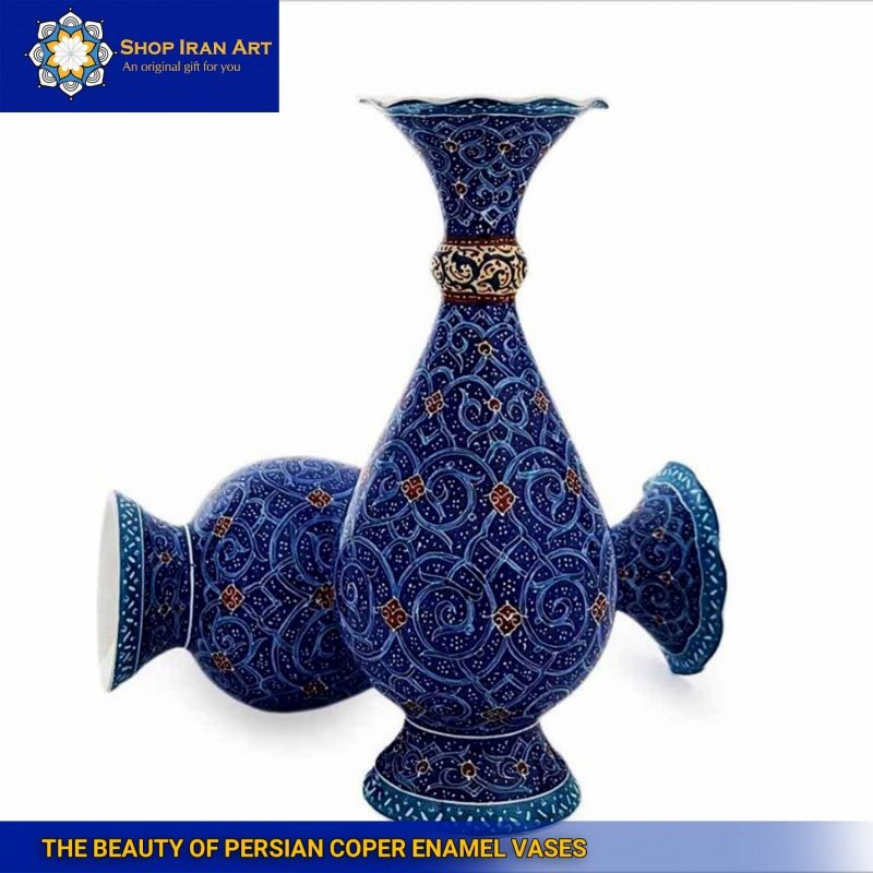 The Beauty of Persian Copper Enamel Vases