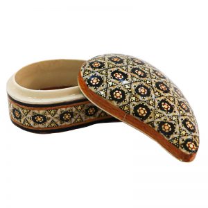 Persian Marquetry Jewelry Box, Drop Design