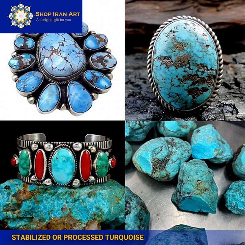 STABILIZED OR PROCESSED TURQUOISE:
