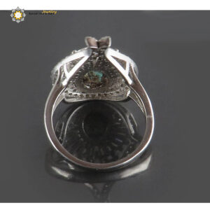 Silver Turquoise Ring, Drop Design