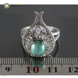 Silver Turquoise Ring, Drop Design