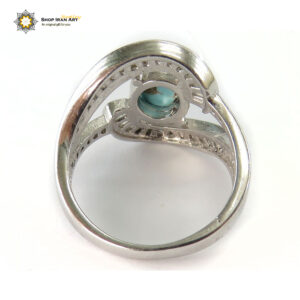 Silver Turquoise Ring, Luster Design