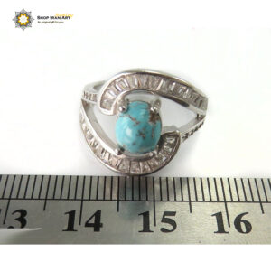 Silver Turquoise Ring, Luster Design