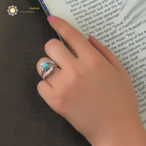 Silver Turquoise Ring, Luster Design