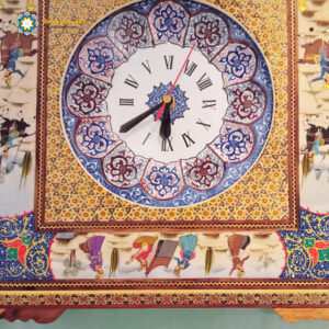 Marquetry & Mina-kari Wall Clock, Polo Design