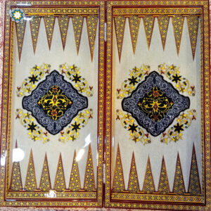 Persian Marquetry Khatam Kari Chess and Backgammon Board, Unique Design (60x60 cm)