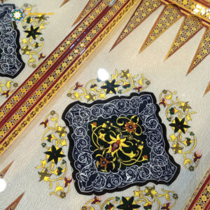 Persian Marquetry Khatam Kari Chess and Backgammon Board, Unique Design (60x60 cm)
