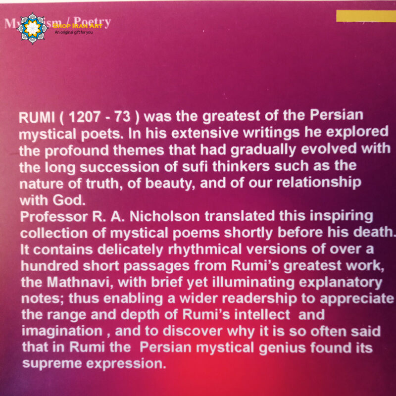 Rumi Poet and Mystic (in English) - Shop Iran Art